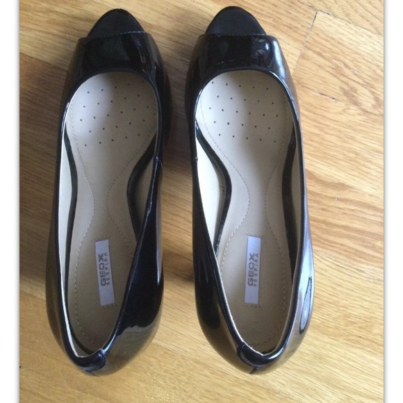 Geox Respira Black Patent Leather Pumps woman’s 7,5 - Picture 7 of 11